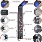 Shower Panel System Led Rainfall Waterfall Shower Head With 8 Body Massage Jets