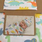 New Baby Swaddle Wrap Cocoon Blanket With Hat Newborn Gift Set Dinosaurs Print
