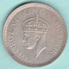 British India 1941 King George Vi Half Rupee Rare Silver Coin