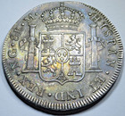 1805 Ng-m Xf-au Guatemala Silver 8 Reales Genuine Spanish Colonial Dollar Coin