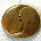 Vintage Carved Bakelite Brown End Of Day Lg  2 Hole Button Lot B 35 Look  