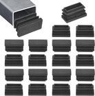 20-pack Tubing End Caps  1 X 1 2 Inch Plastic Rectangle Hole Plugs Inserts Fo   