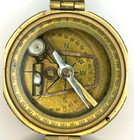 Vintage Antique Maritime Nautical Brass Natural Sine Compass Stanley London