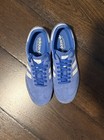 Adidas Samba Men s Blue Suede Low Top Lace-up Sneakers White 3-stripes