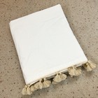 Emily   Meritt X Pottery Barn Kids White Tassel Crib Skirt Cotton Blend Classic