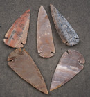 5 Bent 3  To 3 8  Flint Arrowhead Spear Project Point Knife Blade Bb760