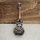 Vtg  Miniature 800 Silver Open Scroll Work Guitar Figure  8 1 Grams  Italy  Made