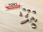 4 Theft Deterrent Auto Security License Plate Screws Stainless Steel Chrome Caps