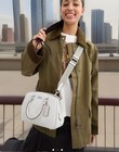     new Coach Webbing   wide    Signature Replacement Strap Crossbody Chalk