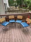 Rare Marcel Breuer Style Cesca Chairs Set Of 4 Chrome  Mid-century Modern Cane
