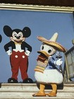 Vintage Gold Frame W  Original Kodak Photo Mickey Mouse   Friends  Disneyworld