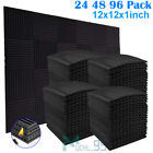24 48 96 Pack Acoustic Wall Panels Studio Sound Noise Proofing Insulation Foam