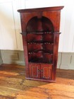 Tynietoy Dollhouse Corner Cabinet Antique Vintage 1 12 Scale Dark Wood Finish