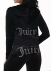  199 New  Nwt Juicy Couture Velour Og Bling Tracksuit Hoodie   Pant Set Black M