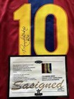 Ronaldinho Signed Barcelona Home Soccer Red blue Shirt jersey   Coa  read Below 