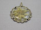 Antique Austria 800 Silver Kib Encapsulated Edelweiss Flower Pendant