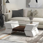 Glass Top Coffee Table Center Cocktail Table Side Table End Table With Storage