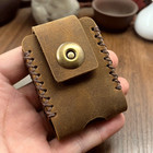 Langsheng Lighter Leather Case Crazy Horse Cowhide Belt Pouch Handmade
