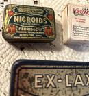 Vintage Antique 1900s Laxative Lot Bromo Quinine Ex-lax  Nigroids Tins Boxes