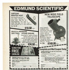 1978 Vintage Print Ad Edmund Scientific New Wide Field Telescope Send For Free
