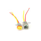 14 Awg Assembled Deutsch 2 Pin Waterproof Connector 6  Wire  Kit