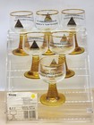 Set 6 Vintage Zwiesel R  mer Wine Glasses Amber Beehive 70 s Old Ironsides Army