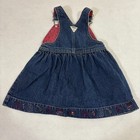 Oshkosh B gosh Kids Denim Overalls Dress Abc Embroidered Flower Cute Size 2t