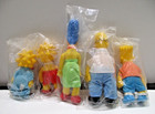 The Simpsons Vintage 1990 Burger King Plush Dolls Complete Set Of 5 Bagged