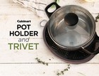 Cuisinart Silicone Oval Pot Holders And Oven Mitts - Aqua  2pk