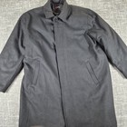 Alpine Swiss Mens Zach Knee Length Black Wool Blend Topcoat Trench Overcoat Xxl