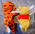 Disney Store 8  Winnie The Pooh    9  Tigger Stuffed Animal Bean Bag Plush New
