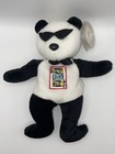 Celebrity Bears Star  29 Jack Nicholson Black White Beanbag Plush Bear With Tag