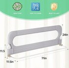 Upgogo Folding Bed Rail For Toddlers baby Bed Rail Guard With Reinforced Anc   