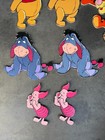 Lot Of 7 Vintage Disney Winnie The Pooh Nursery Wall Hanging Pressboard Decor