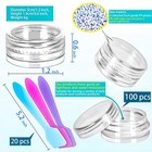 100 Pcs 3g Empty Plastic Containers With Lids tiny Makeup Sample Containers S   
