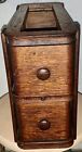 Vintage Wooden Treadle Sewing Machine Cabinet storage 2 Drawers Wood Frame Nice 