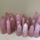 40-50mm Natural Rock Pink Rose Quartz Crystal Wand Point Healing Mineral Stone