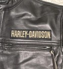 Harley Davidson 98007-18vm Buffalo Leather Cafe Racer Jacket Mens Small