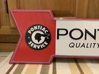 Pontiac Service Sign Arrow Quality Parts Gas Oil Garage Bar Auto Vintage Style