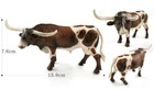 Longhorn Bull Ox Animal Toy Pvc Action Figure Kids Toys Party Gifts