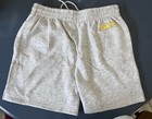 Ftd Wnba Gray Fleece Shorts Size L Drawstring Logo Patches Basketball