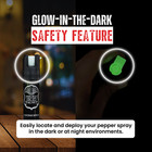 2 Police Magnum  50oz Keyring Night Glow Pepper Spray Defense Security