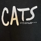 Cats The Musical Vtg Sweatshirt Size L Black Raglan Broadway 80s  Promo Crew