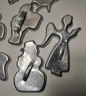 Vtg  Aluminum Christmas Cookie Cutters Set Of 10