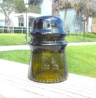 Great Olive Amber Cd 121 Hemingray Toll Style Glass Insulator
