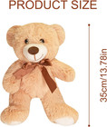 Teddy Bear Stuffed Animal   13 78   Brown Teddy Bear Plush Toy Cuddly Valentine   s