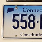 2007 Connecticut License Plate      Original Vintage Ct Tag 558-dbr