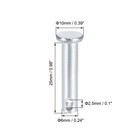 Single Hole Clevis Pins -6mm X 25mm Flat Head Zinc-plating Solid Steel Pin 12pcs