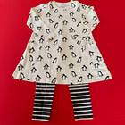 Hanna Andersson Cute   Pocket Dress   Leggings  Set  3 Years  Great Giff Idea 