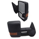 Pair For 07-13 Silverado Sierra Power Heated Towing Mirrors Led Amber Signal 